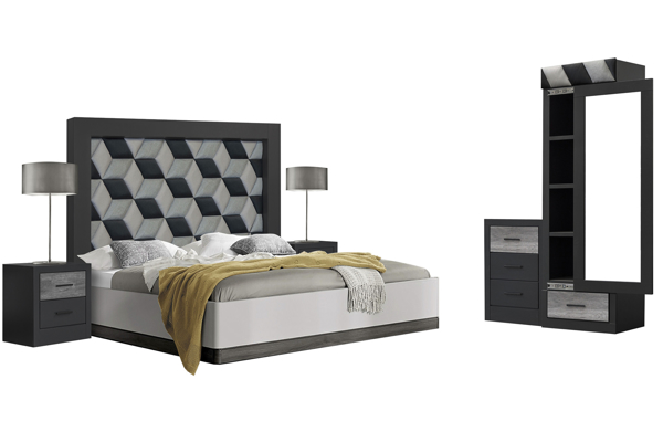 Recámaras - Vienna King Size Gris