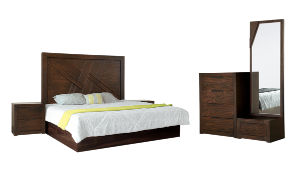 Imagen de Recamara Grettel king size tabaco