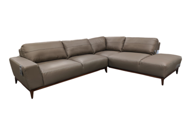 Imagen de Sala Boal esquinera Tiziano Piel gris