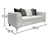 Imagen de Sofa Malbec plata