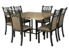 Imagen de Antecomedor tubular Madeline 6 sillas bronce/cafe