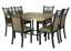 Imagen de Antecomedor tubular Madeline 6 sillas bronce/cafe
