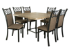 Imagen de Antecomedor tubular Madeline 6 sillas bronce/cafe