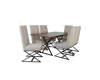 Imagen de Antecomedor tubular Simone 6 sillas bronce