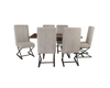 Imagen de Antecomedor tubular Simone 6 sillas bronce