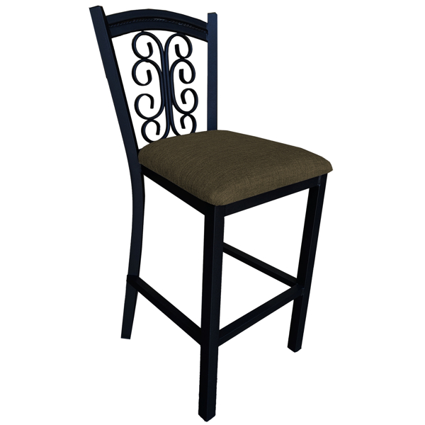 Imagen de Banco tubular Frida Negro V/E.