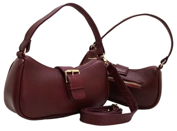 Imagen de Bolsa De Dama Piel Mackenzie Cereza