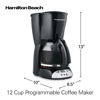 Imagen de Cafetera Hamilton Beach 12 Tazas Programable 49465/R/G Negro